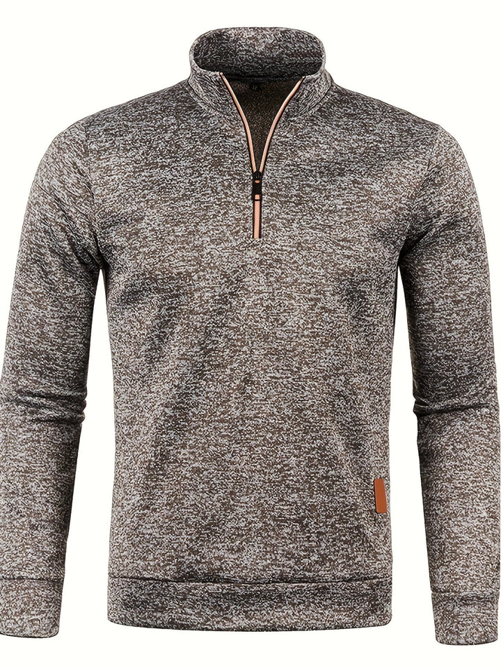 Pull homme chaud zippé hiver