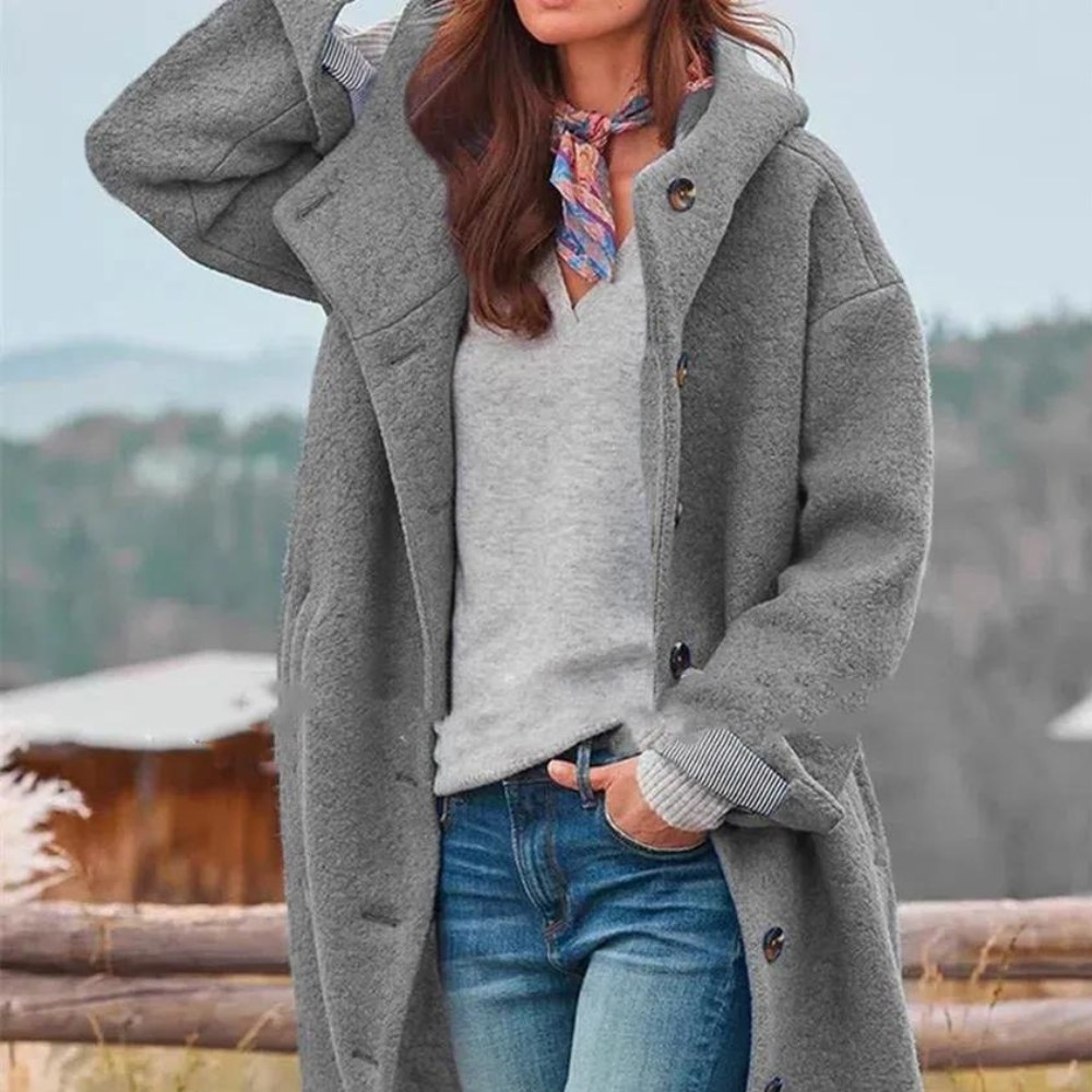 Veste d'hiver chaude élégante femme grande taille