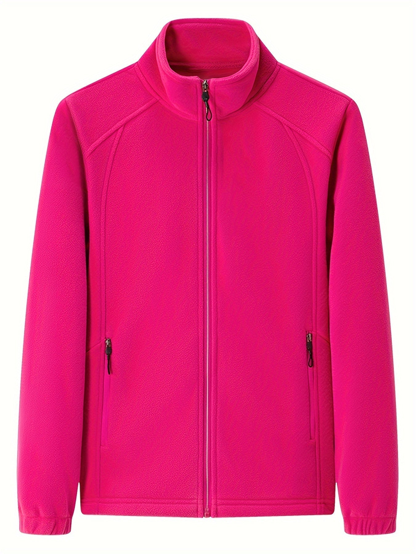 Veste polaire femme chaude col montant manches longues