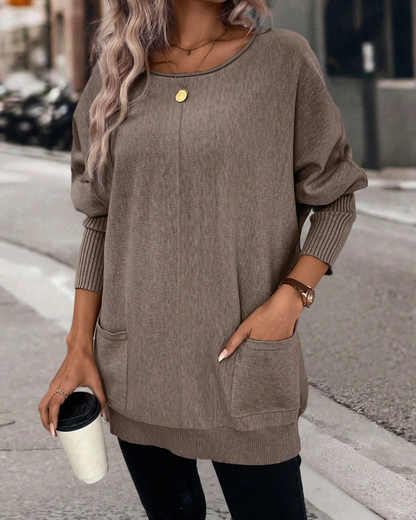 Robe tendance coupe ample avec poches