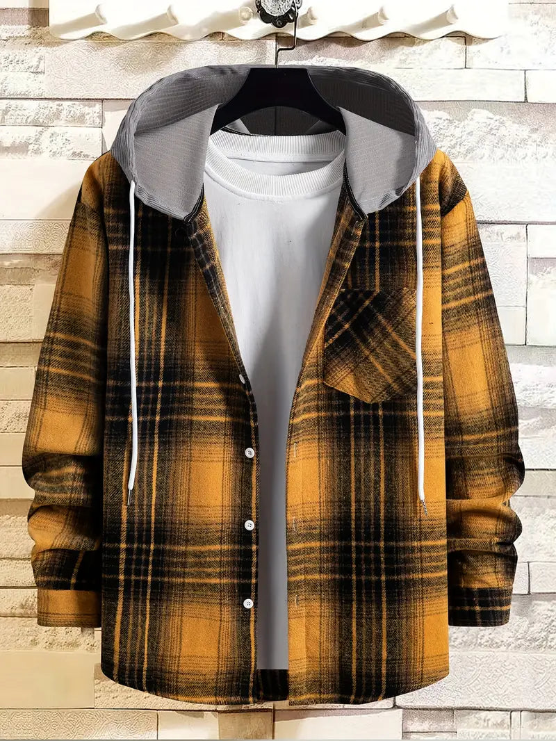 Veste chemise à carreaux homme coupe moderne classique