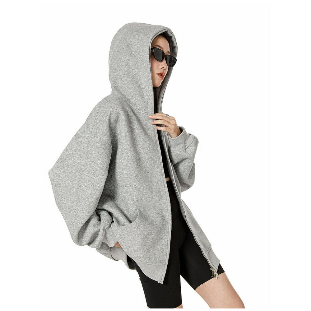 Sweat à capuche zippé moderne pour femme