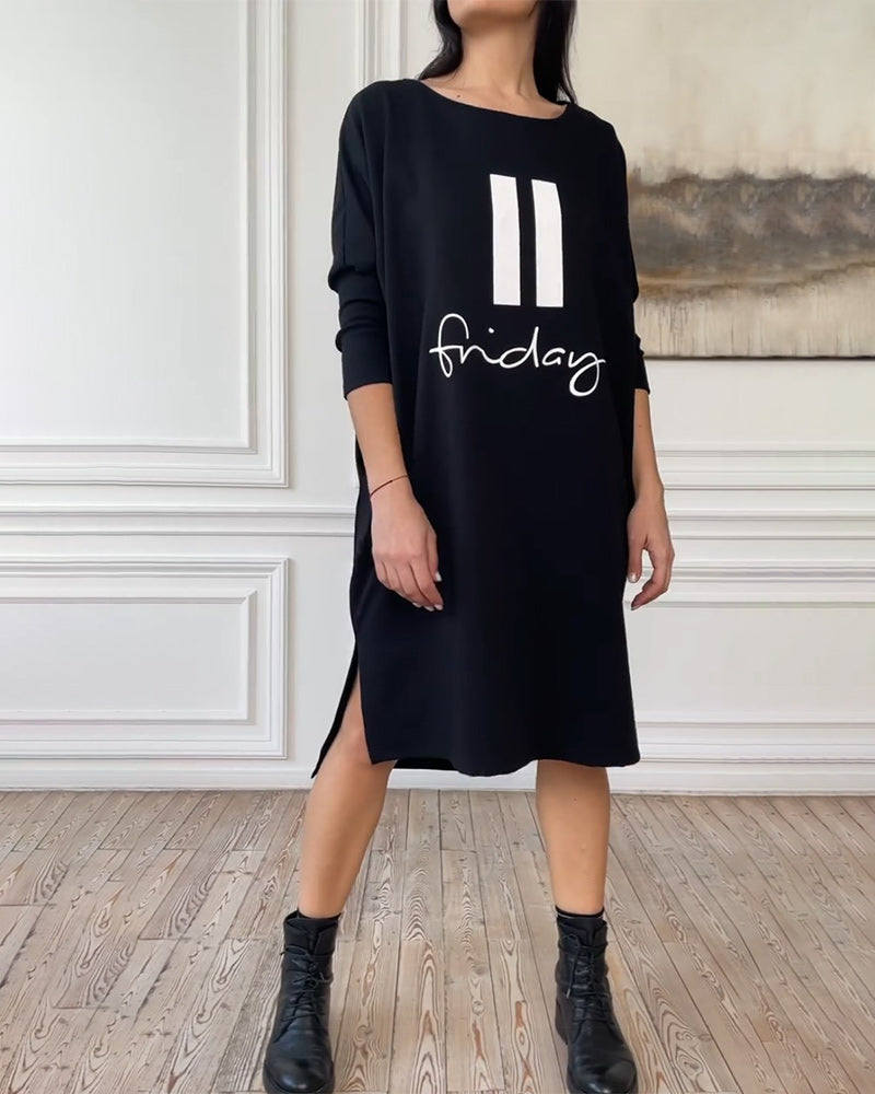 Maxi-robe élégante avec fente latérale