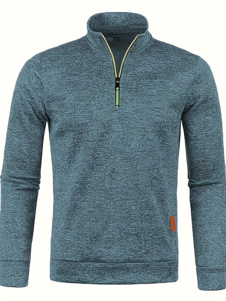 Pull homme chaud zippé hiver