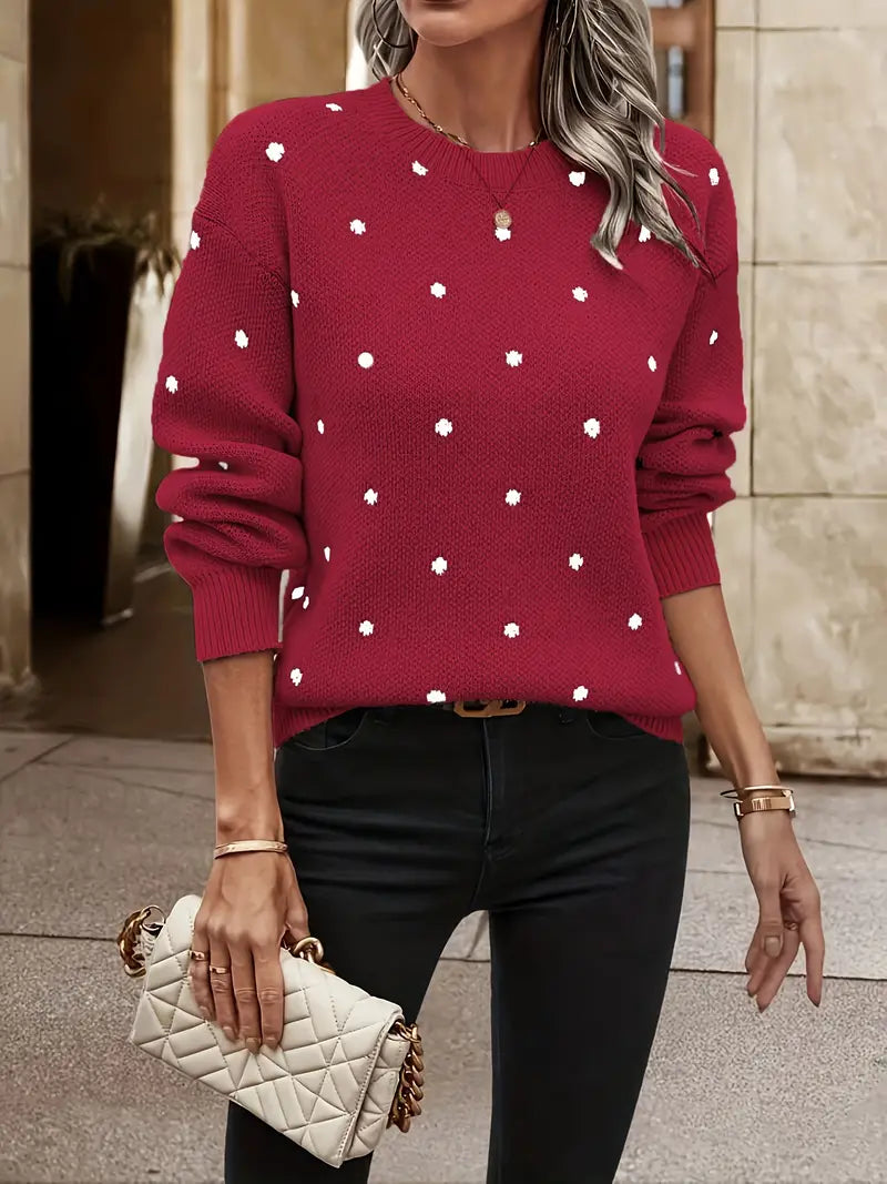 Pull élégant à pois