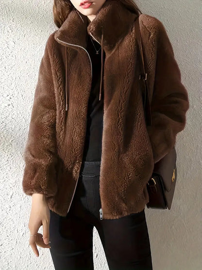 Manteau Teddy oversize doux en polaire Veste d'hiver