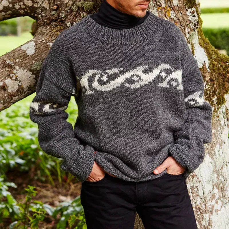 Pull en maille Surf pour hommes style marin