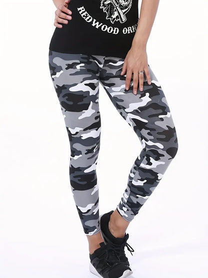 Aurora - Pantalon Confort Camouflage Taille Haute