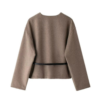 Elegante Damenjacke Modern Wickeln - IdealeKleiden