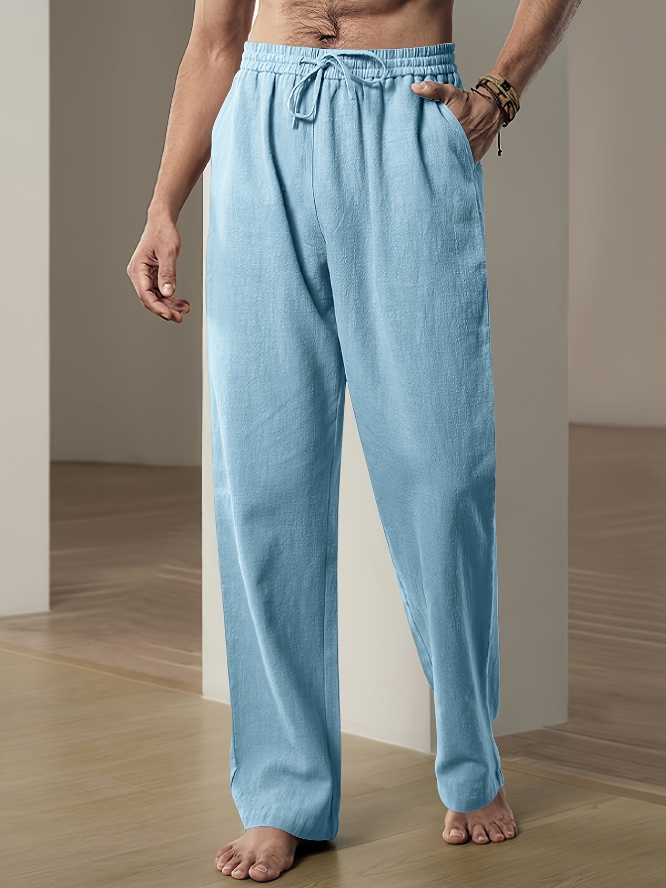 Pantalon confortable pour homme, décontracté avec cordon de serrage