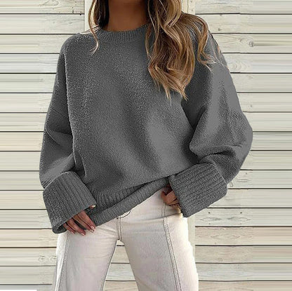 Pull simple femme col rond