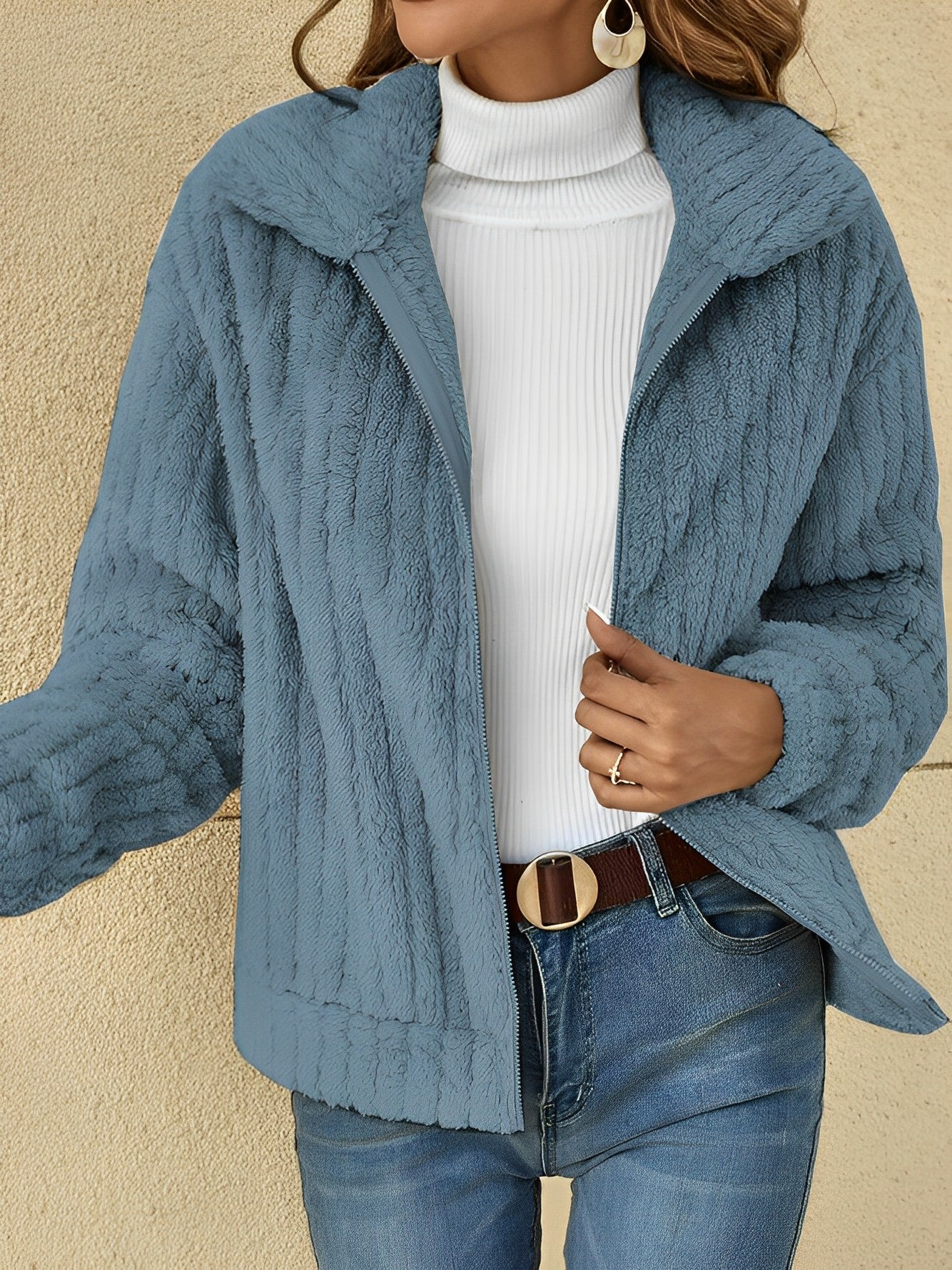 Veste zippée Femme Coupe Relax