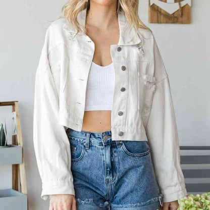 Veste en jean tendance avec col
