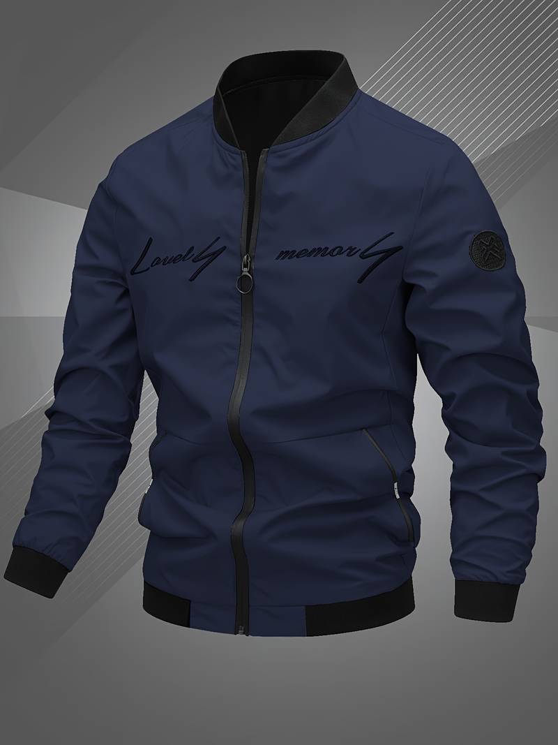 Veste de loisirs moderne pour homme avec broderie