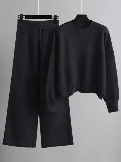 Robe élégante en tricot avec fermeture à cordon