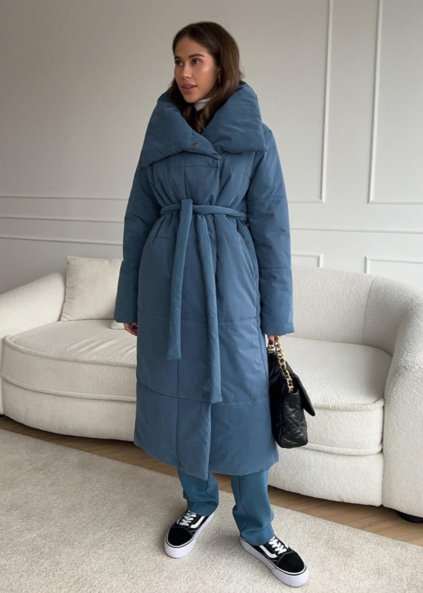Manteau d'hiver oversize style col montant