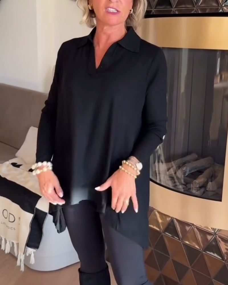 Elegante Bluse Langarm Oberteil - IdealeKleiden