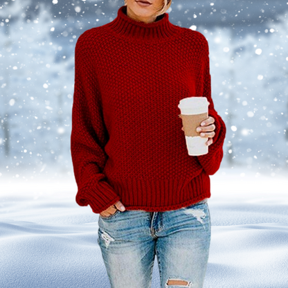Robe d'hiver épaisse | Pull à col roulé chaud pour femme