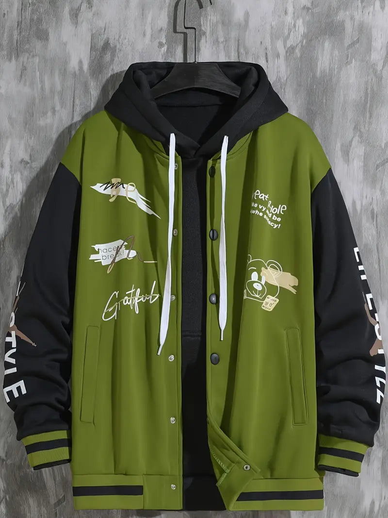 Blouson de baseball décontracté pour homme Sportif Décontracté