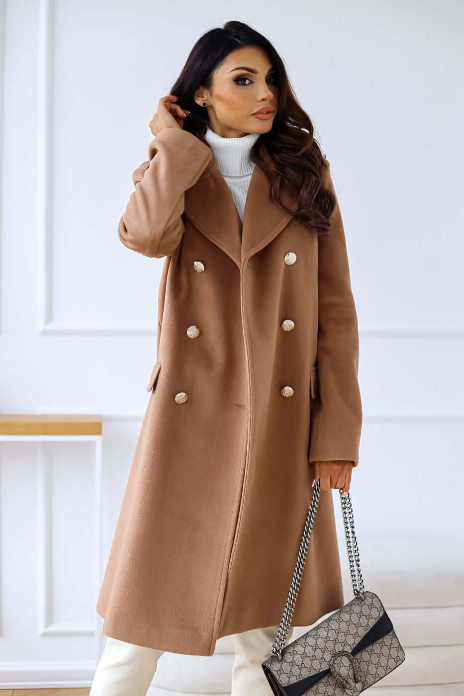 Veste femme tendance avec fermeture à double boutonnage