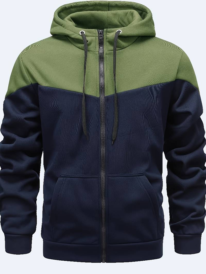 Lässiger Kapuzenpullover Modern Farbblock Design - IdealeKleiden
