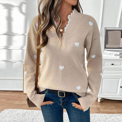 Romantische Pullover für Damen Herzlich - IdealeKleiden
