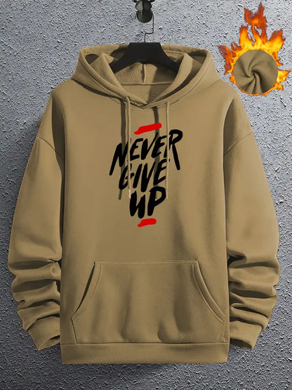 Pull à capuche de motivation pour homme Gris