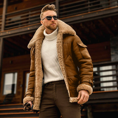 Blouson en cuir homme style aviateur