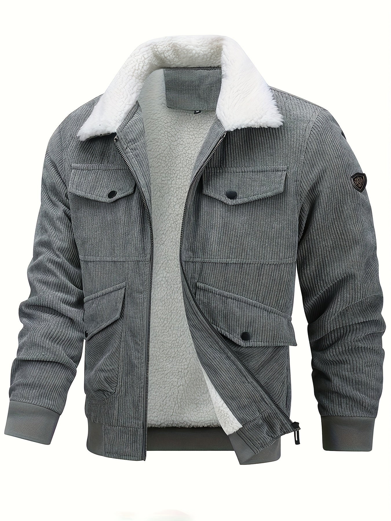 Veste d'hiver robuste avec isolation en polaire corduroy