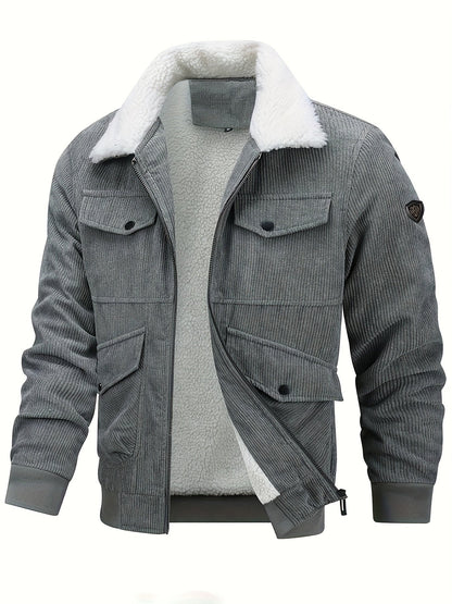 Veste d'hiver robuste avec isolation en polaire corduroy