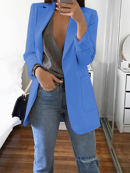 Blazer long élégant pour femme, moderne, pour le bureau
