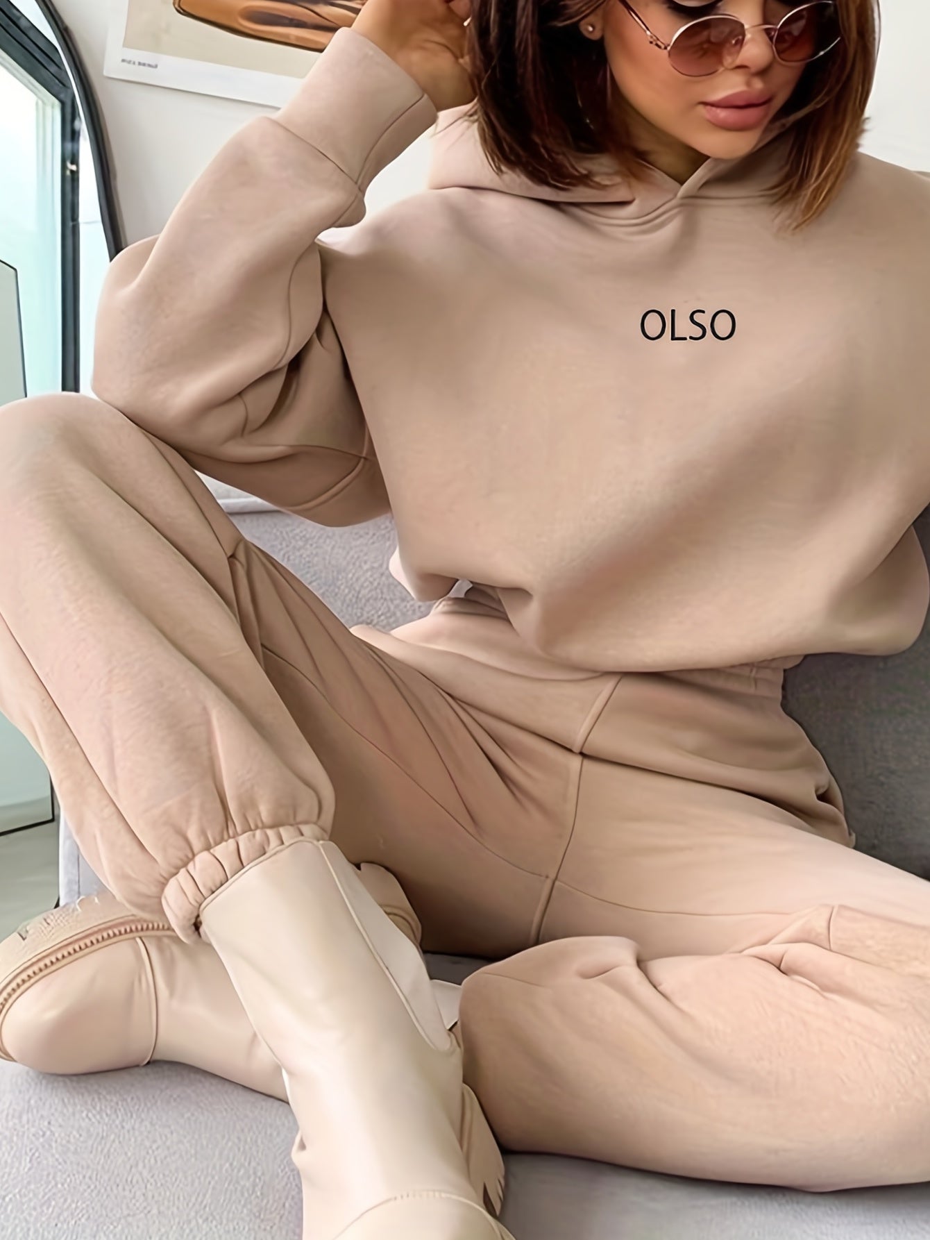 Ensemble de survêtement pour femme : sweat à capuche et pantalon de jogging
