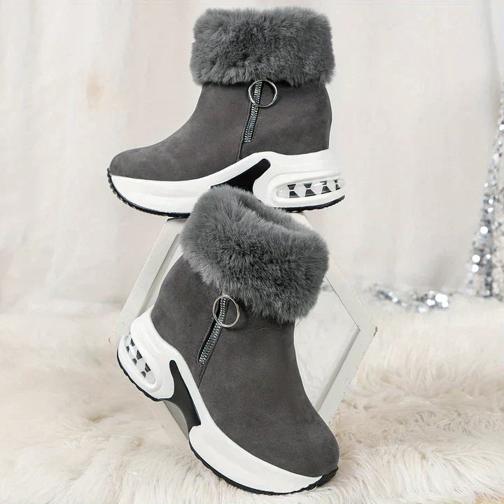Bottes souples pour femmes doublées chaudement