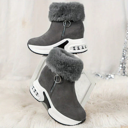 Bottes souples pour femmes doublées chaudement