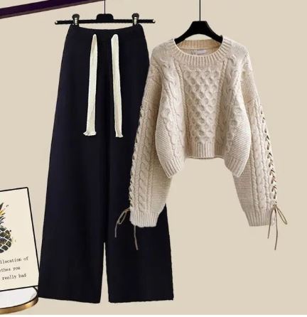 Ensemble tricot confortable Coupe ample Deux pièces Femme