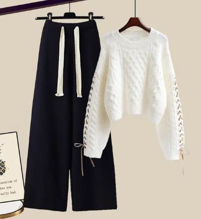 Ensemble tricot confortable Coupe ample Deux pièces Femme