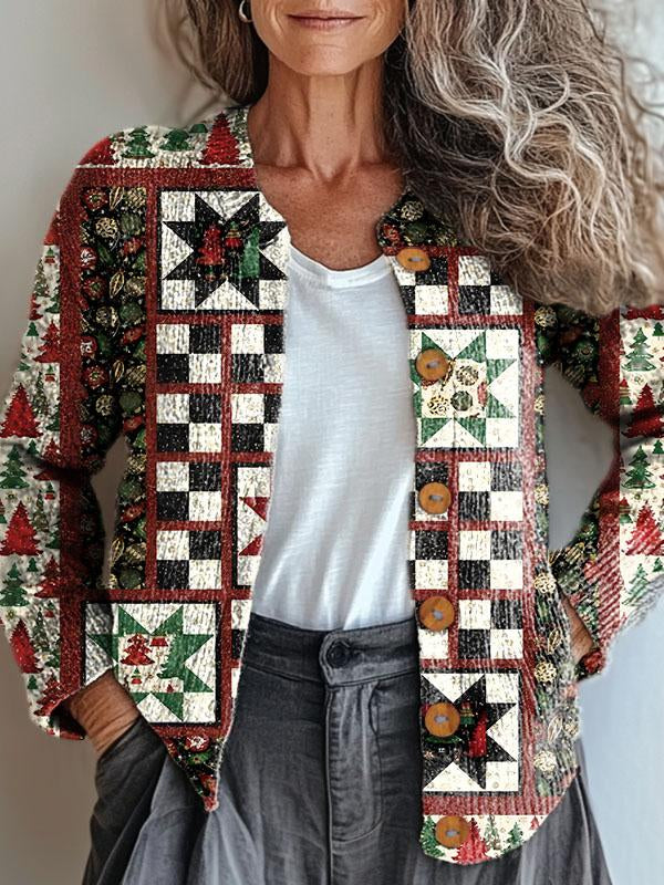 Weihnachtsjacke Patchwork Design - IdealeKleiden