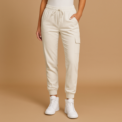 Pantalon cargo taille haute confortable pour femmes