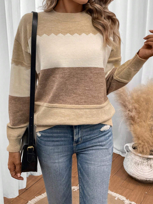Damen Strickpullover Pastell Farben - IdealeKleiden
