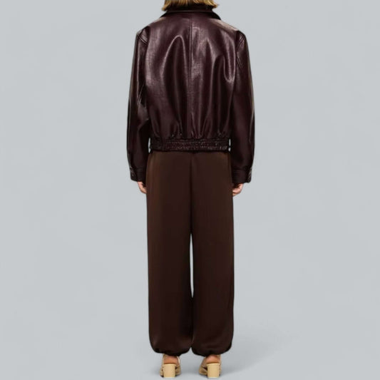 Unisex Lederjacke Retro Style - IdealeKleiden