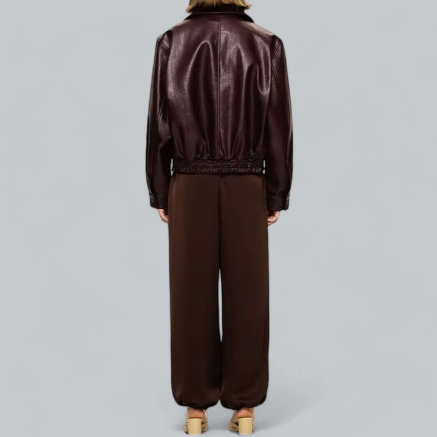 Unisex Lederjacke Vintage Style Echtleder Optik - IdealeKleiden