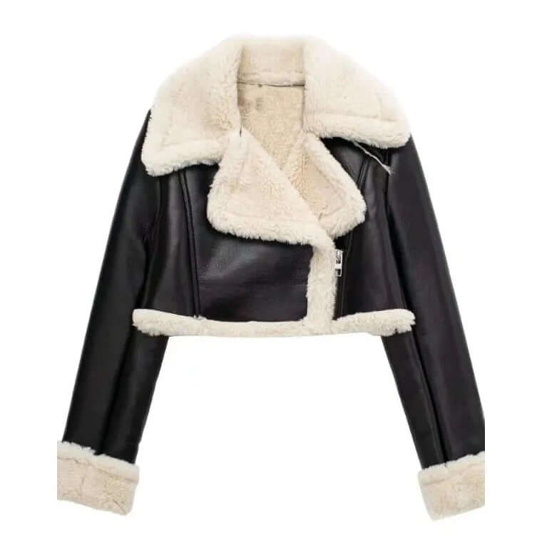 Veste polaire courte et chaude pour femmes