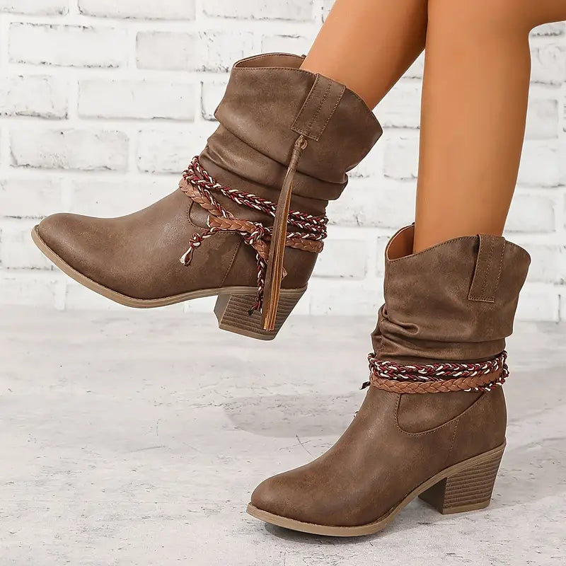 Bottes de cowboy rustiques style western