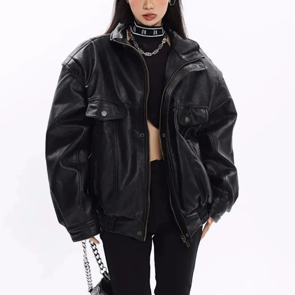 Lederjacke Damen Elegant Steppinnen - IdealeKleiden