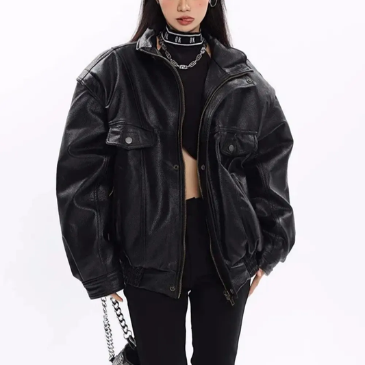 Lederjacke Damen Elegant Steppinnen - IdealeKleiden