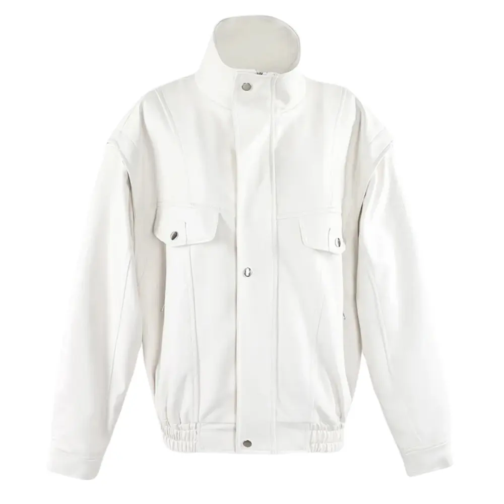 Blouson en cuir matelassé élégant pour femme