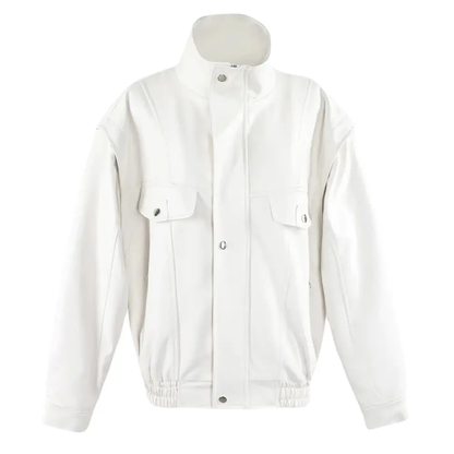 Blouson en cuir matelassé élégant pour femme