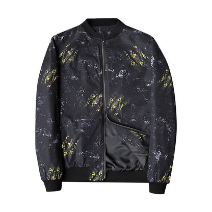 Bomber blouson stylé pour homme - Motif abstrait