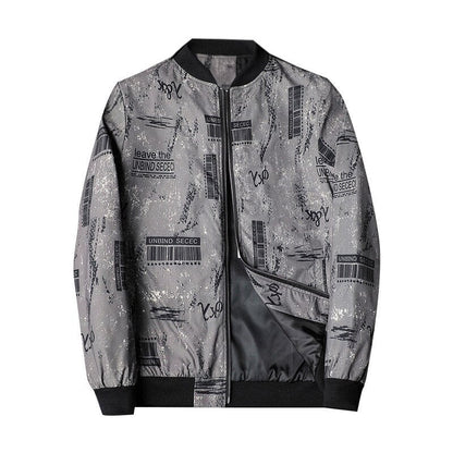 Bomber blouson stylé pour homme - Motif abstrait