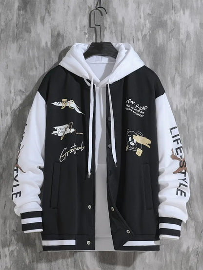 Blouson de baseball décontracté pour homme Sportif Décontracté